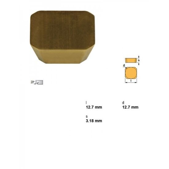 Picture of Canela Tool SEKN 42AFSN-3DTIN25 Milling Insert Square TiN + TiC + TiN